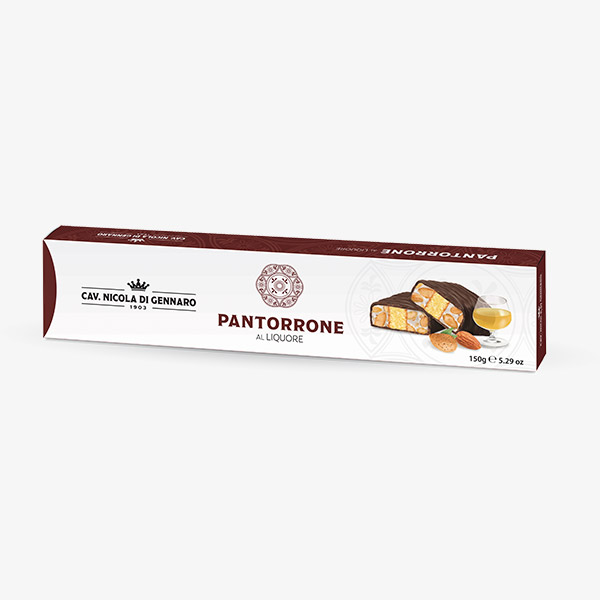 Pantorrone al liquore ricoperto al cioccolato fondente
